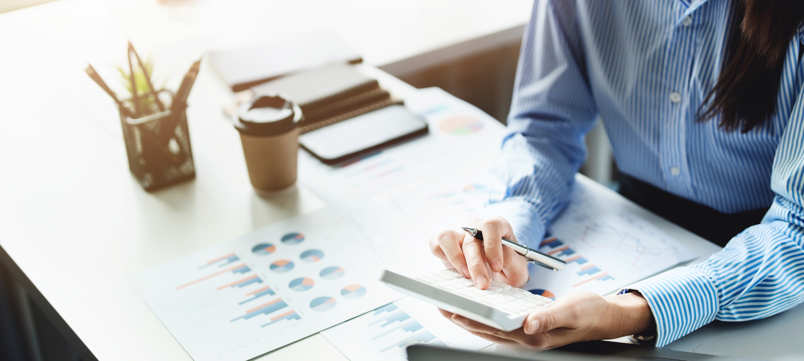 Self employed business owner working
